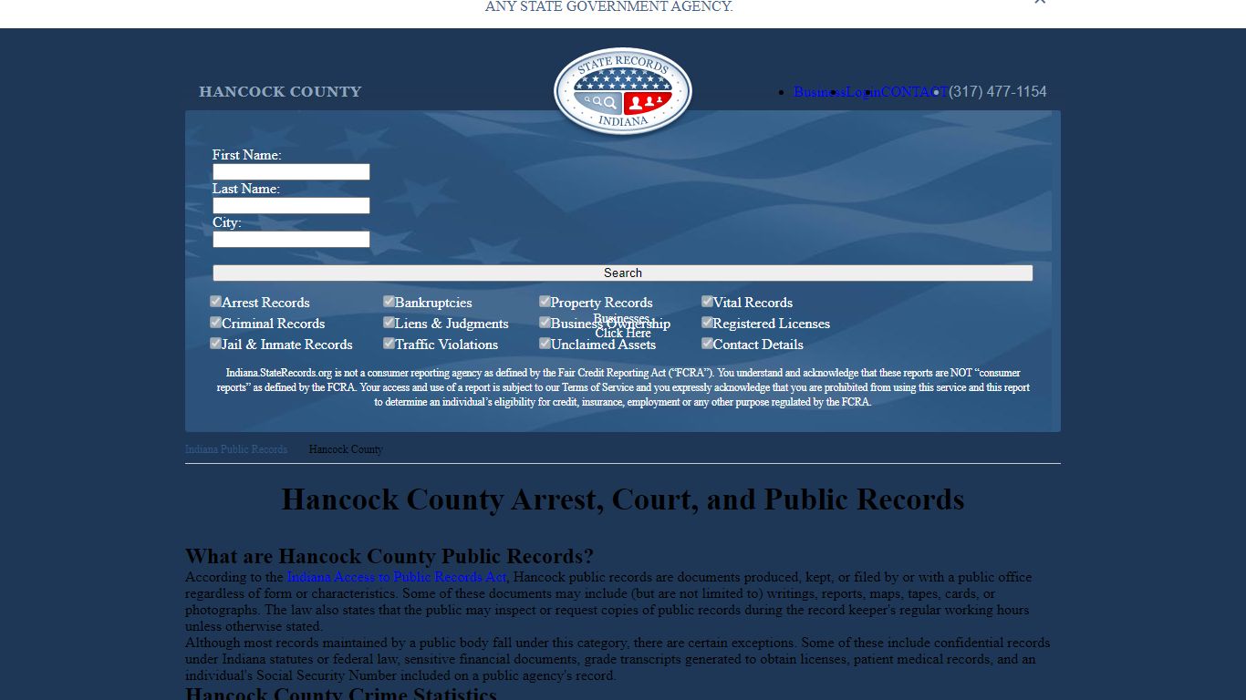 Hancock County Arrest, Court, and Public Records